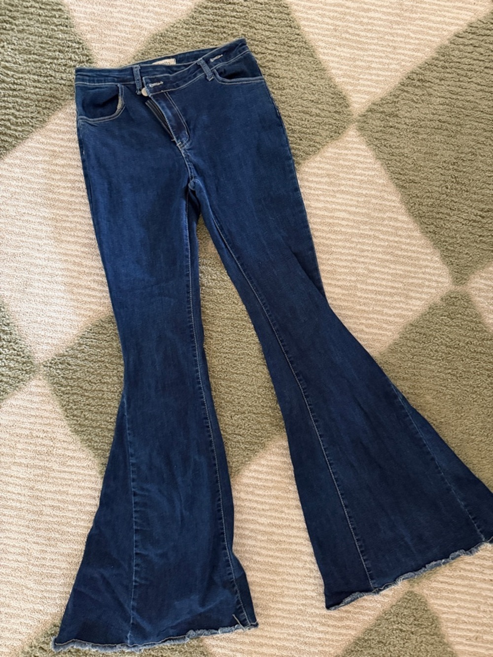 Dark Blue Women's Flared Jeans